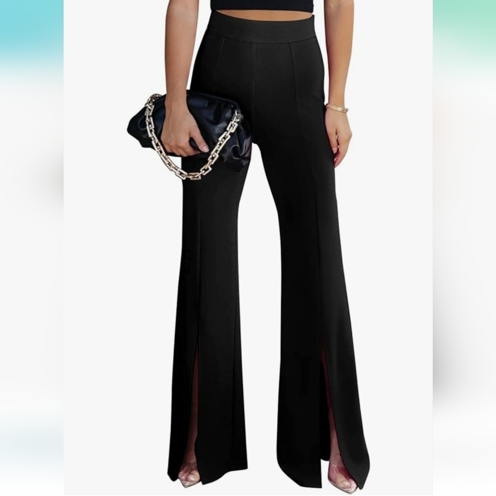NIP Acelitt Stretch Split Leg Pant SzL
